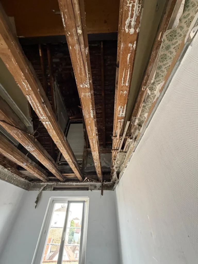 Plancher bois affaise solive